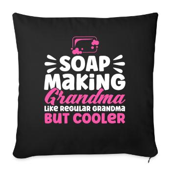 Soap Making Gift Homemade Soap Maker - Sofa pillowcase 17,3'' x 17,3'' (45 x 45 cm) - black - Front