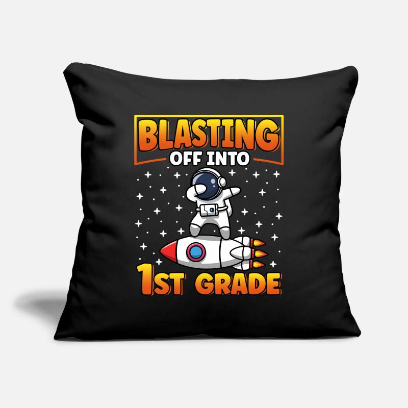 Blasting Off Into 1st Grade Back to School Sofa pillowcase 17,3'' x 17,3'' (45 x 45 cm)