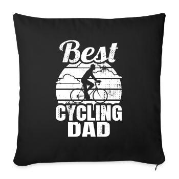 Best Cycling Dad - Sofa pillowcase 17,3'' x 17,3'' (45 x 45 cm) - black - Front