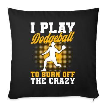 Dodgeball Player Gift Ball Jeux Dodgeball - Housse de coussin décorative 45 x 45 cm - noir - Devant