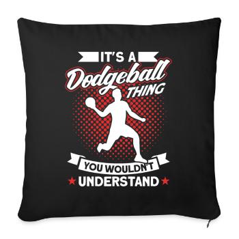 Dodgeball Player Gift Ball Games Dodgeball - Sofa pillowcase 17,3'' x 17,3'' (45 x 45 cm) - black - Front