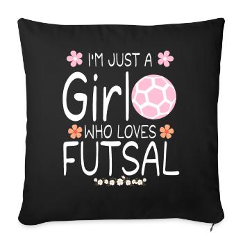 I m Just A Girl Who Loves Weightlifting - Housse de coussin décorative 45 x 45 cm - noir - Devant