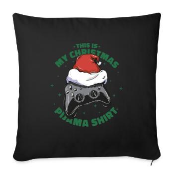 Gaming Pajamas Christmas Ugly Christmas Sweater - Sofa pillowcase 17,3'' x 17,3'' (45 x 45 cm) - black - Front
