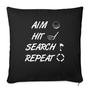 Aim Beat Search Répéter Golf - Housse de coussin décorative 45 x 45 cm - noir - Devant