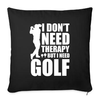 Golf Therapy - Sofa pillowcase 17,3'' x 17,3'' (45 x 45 cm) - black - Front