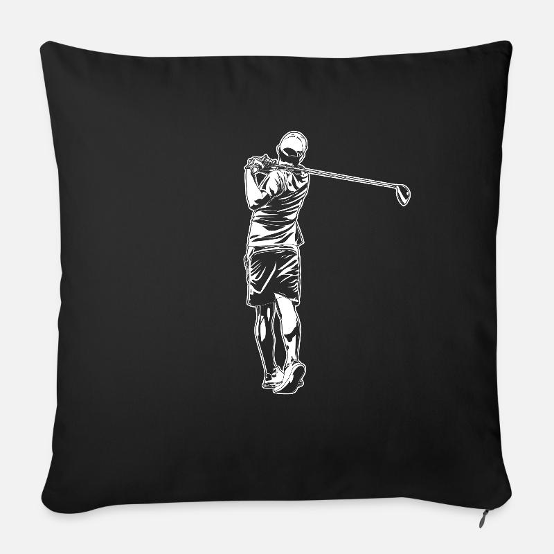 Golfer - Sofakissenbezug 45 x 45 cm - Schwarz