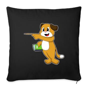 École de bâtons pointeurs pour enseignants chiens - Housse de coussin décorative 45 x 45 cm - noir - Devant