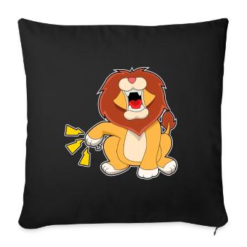 Lion Nail - Housse de coussin décorative 45 x 45 cm - noir - Devant