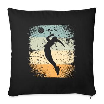 Volley-ball - Housse de coussin décorative 45 x 45 cm - noir - Devant