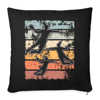 Handball Handball Player Women Handball - Sofa pillowcase 17,3'' x 17,3'' (45 x 45 cm) - black - Front