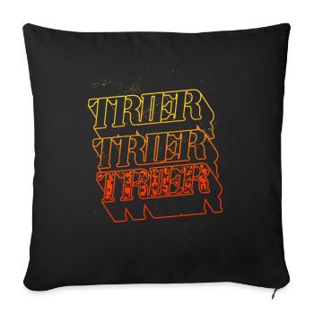 Trier Germany City Skyline Home Font - Sofa pillowcase 17,3'' x 17,3'' (45 x 45 cm) - black - Front