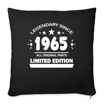 1965 - Born 1965 - Year of construction 1965 - Sofa pillowcase 17,3'' x 17,3'' (45 x 45 cm) - black - Front