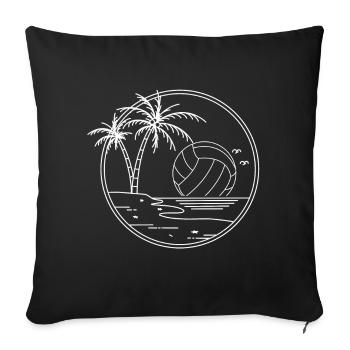 Volley-ball - Housse de coussin décorative 45 x 45 cm - noir - Devant