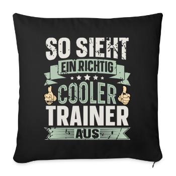 Trainer - Sofakissenbezug 45 x 45 cm - Schwarz - Vorne