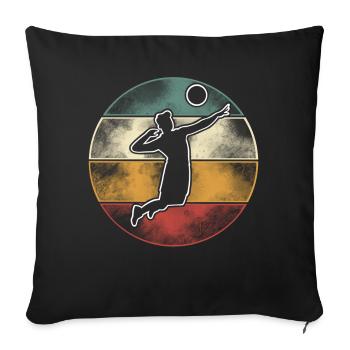 Volley-ball - Housse de coussin décorative 45 x 45 cm - noir - Devant