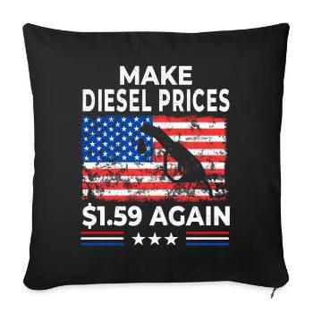 Make Diesel $1.59 Again - Sofa pillowcase 17,3'' x 17,3'' (45 x 45 cm) - black - Front