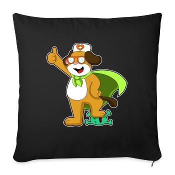 Dog Doctor - Sofa pillowcase 17,3'' x 17,3'' (45 x 45 cm) - black - Front