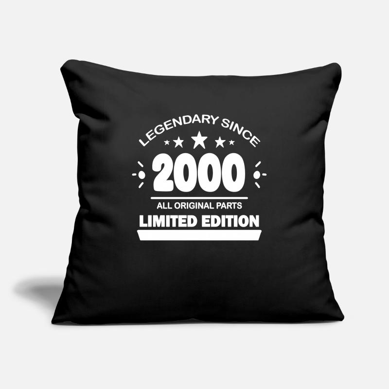 2000 - Année 2000 - Année de construction 2000 Housse de coussin décorative 45 x 45 cm