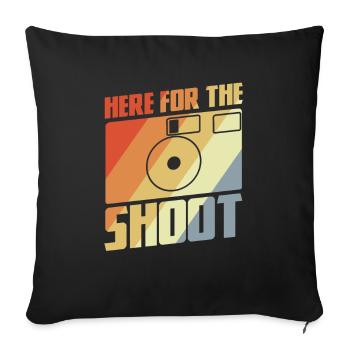 Cliquez ici pour la séance photo - Housse de coussin décorative 45 x 45 cm - noir - Devant
