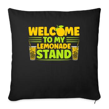 Limonadenstand Zitronensaft Limonade Geschäft - Sofakissenbezug 45 x 45 cm - Schwarz - Vorne