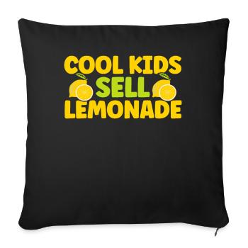 Limonadenstand Zitronensaft Limonade Geschäft - Sofakissenbezug 45 x 45 cm - Schwarz - Vorne
