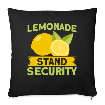 Limonadenstand Zitronensaft Limonade Geschäft - Sofakissenbezug 45 x 45 cm - Schwarz - Vorne