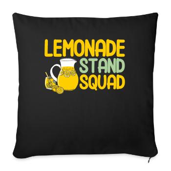 Limonadenstand Zitronensaft Limonade Geschäft - Sofakissenbezug 45 x 45 cm - Schwarz - Vorne
