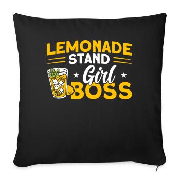 Limonadenstand Zitronensaft Limonade Geschäft - Sofakissenbezug 45 x 45 cm - Schwarz - Vorne