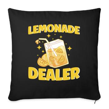 Limonadenstand Zitronensaft Limonade Geschäft - Sofakissenbezug 45 x 45 cm - Schwarz - Vorne