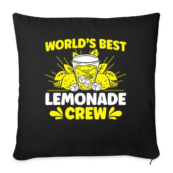 Limonadenstand Zitronensaft Limonade Geschäft - Sofakissenbezug 45 x 45 cm - Schwarz - Vorne