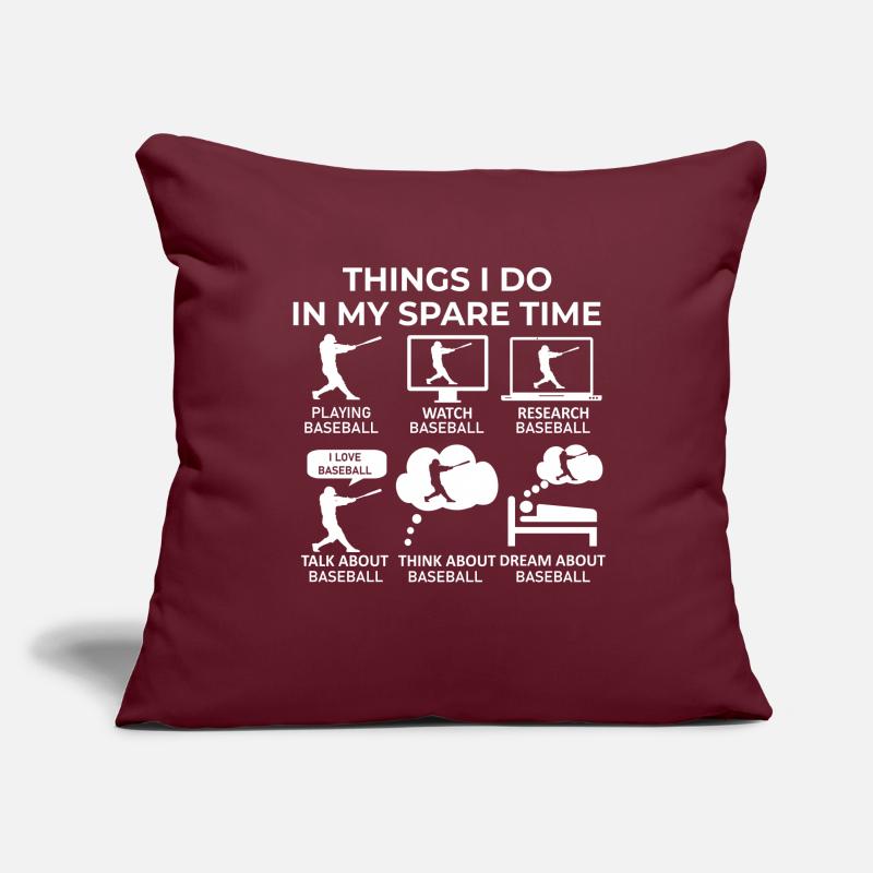 Ce que je fais pendant mon temps libre - Baseball Housse de coussin décorative 45 x 45 cm
