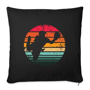 Baseball - Sofakissenbezug 45 x 45 cm - Schwarz - Vorne