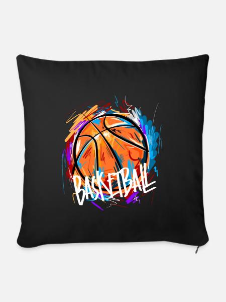 Basketball Basketballer - Sofakissenbezug 45 x 45 cm - Schwarz