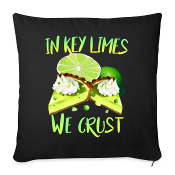Amateurs de gâteaux au citron vert et boulangers - Housse de coussin décorative 45 x 45 cm - noir - Devant