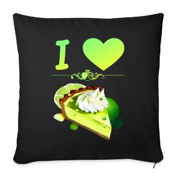 J’adore Key Lime Pie - Housse de coussin décorative 45 x 45 cm - noir - Devant