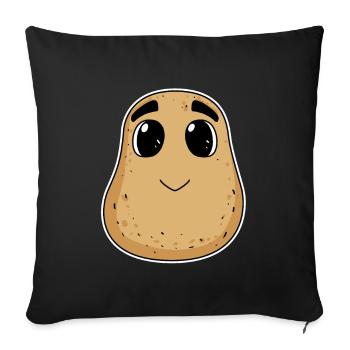 Potato motif - Sofa pillowcase 17,3'' x 17,3'' (45 x 45 cm) - black - Front
