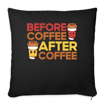 Barista Idée cadeau Amateur de café Brassage de café - Housse de coussin décorative 45 x 45 cm - noir - Devant