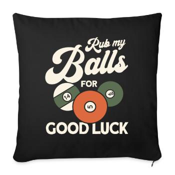 Billard Geschenkidee Billardspieler Pool Snooker - Sofakissenbezug 45 x 45 cm - Schwarz - Vorne