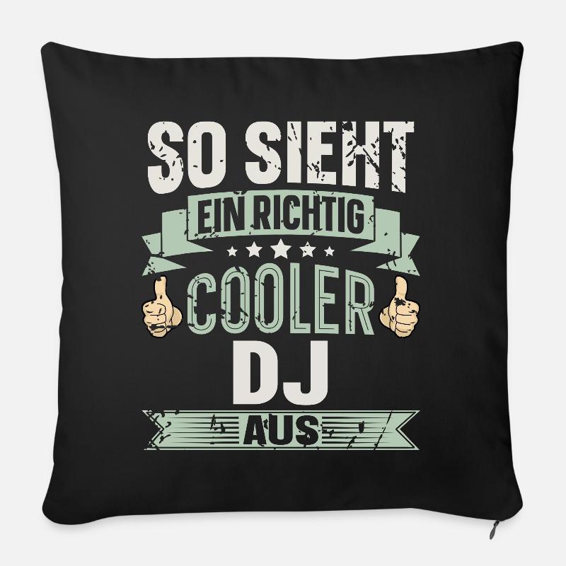 Dj - Sofakissenbezug 45 x 45 cm - Schwarz