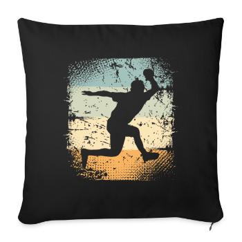Ping-pong - Housse de coussin décorative 45 x 45 cm - noir - Devant