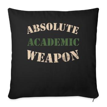 Arme académique absolue des étudiants - Housse de coussin décorative 45 x 45 cm - noir - Devant
