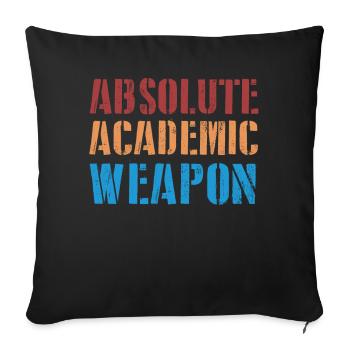 Arme académique absolue des étudiants - Housse de coussin décorative 45 x 45 cm - noir - Devant