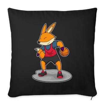 Fuchs Basketball Player Basketball - Sofa pillowcase 17,3'' x 17,3'' (45 x 45 cm) - black - Front