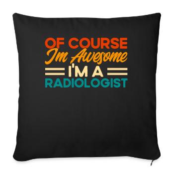 Radiology Radiologist Radiology Technician - Sofa pillowcase 17,3'' x 17,3'' (45 x 45 cm) - black - Front