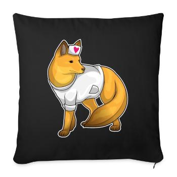 Fuchs Nurse Heart - Sofa pillowcase 17,3'' x 17,3'' (45 x 45 cm) - black - Front
