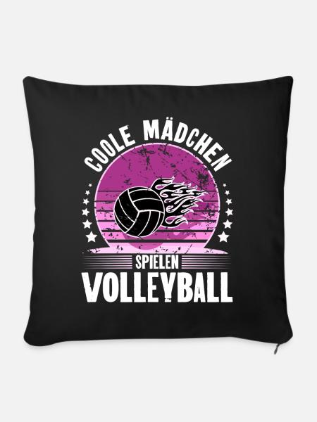 Volleyball - Sofakissenbezug 45 x 45 cm - Schwarz