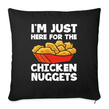 Fast-food Saying Chicken Nuggets - Housse de coussin décorative 45 x 45 cm - noir - Devant