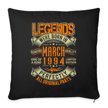 1994 Mars Anniversaire Légende - Housse de coussin décorative 45 x 45 cm - noir - Devant