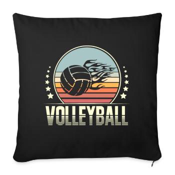Volley-ball - Housse de coussin décorative 45 x 45 cm - noir - Devant