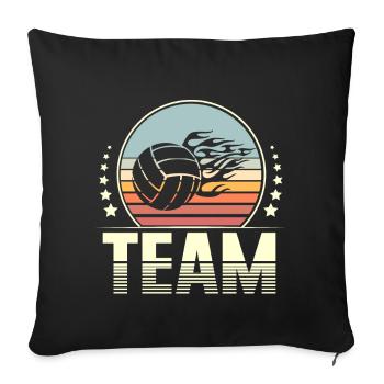 Équipe de volleyball - Housse de coussin décorative 45 x 45 cm - noir - Devant